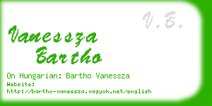 vanessza bartho business card